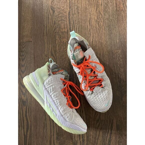 Nike Lebron XVIII Dynamic Turq-Ghost Glow Sneakers CQ9283 401 Diana Taurasi Blue - Picture 2 of 12